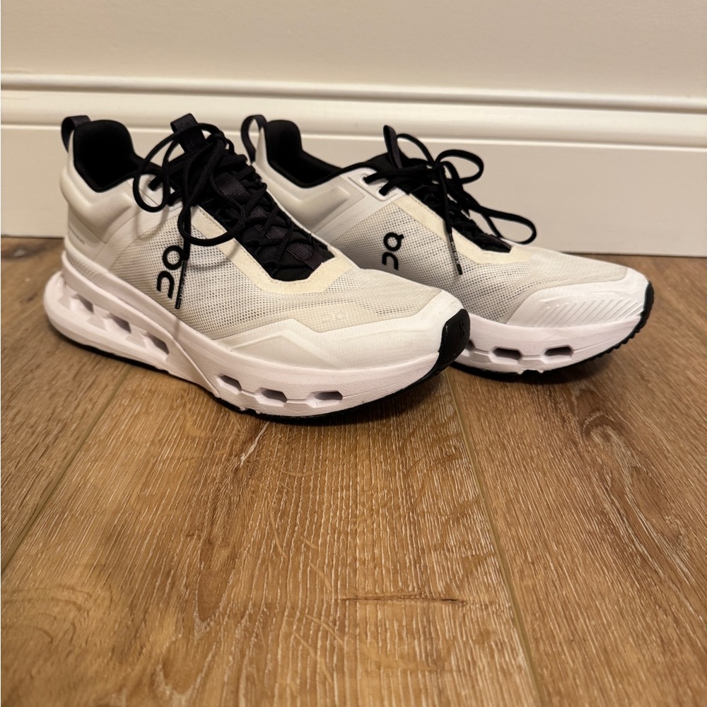 On Running White and Black Sneakers